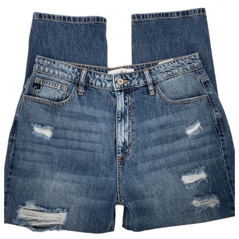 KanCan Jeans Bobby Ultra High Rise Straight Leg Jeans Cropped Pristine 13/30 EUC